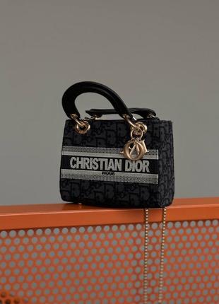 Женская сумка christian dior d-lite black стерео9 фото