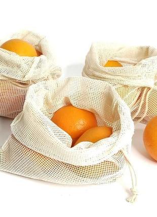 Экомешочки из органического хлопка, сетка для продуктов, экомишечкы