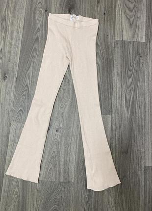 Леггинсы в рубчик клеш zara