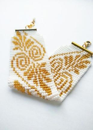 Нежный ажурный браслет для невесты в бохо стиле