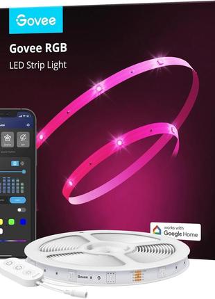 Светодиодные фонари govee 10 м, управление через приложение smart wifi, светодиодные ленты rgb