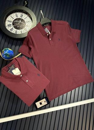 Чоловіча футболка поло polo ralph lauren на весну у червоному кольорі premium якості, стильна та зручна футболка на кожен день
