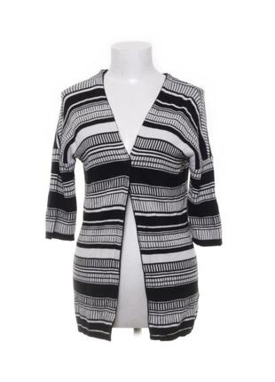 Чорний-білий жіночий жакет орнамент