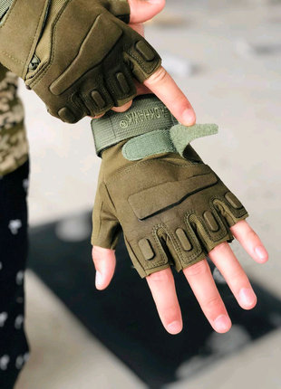 Військові тактичні рукавиці олива5 фото