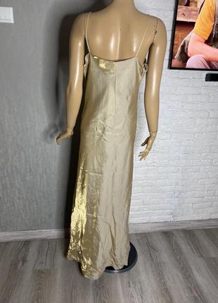 Винтажное вечернее платье с золотым отливом винтаж yessica от c&amp;a, xxl2 фото