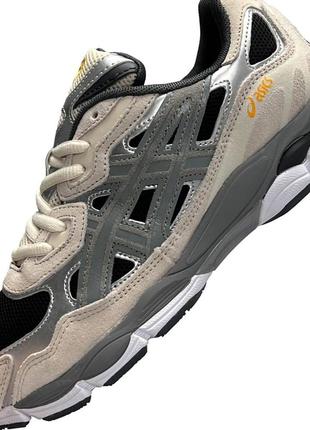 Чоловічі кросівки asics gel nyc gray silver сірі замшеві спортивні кросівки асикс гель демісезонні2 фото