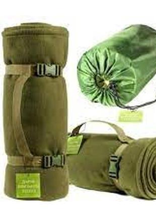 Тактический флисовый плед 150х175см – одеяло для военных с чехлом
