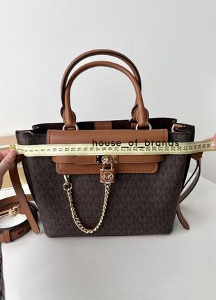 Женская кожаная сумочка michael kors hamilton legacy belted satchel сумка кроссбоди оригинал кожа мишель корс майкл корс на подарок жене девушке9 фото