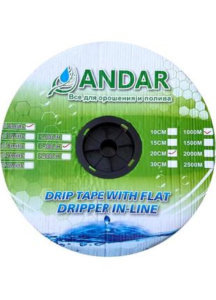 Капельная лента andar эмиттер 16мм * 6 mil 20см 500м 1,38л/ч голубая