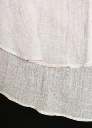 Zara рубашка в стиле оверсайз фактурная из rami кропива /9723/9 фото