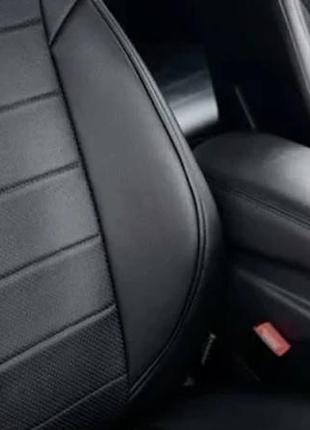 Чехлы на сиденья toyota corolla 2012- (без заднего подл.) экокожа /черные 85477 seintex (тойота королла)