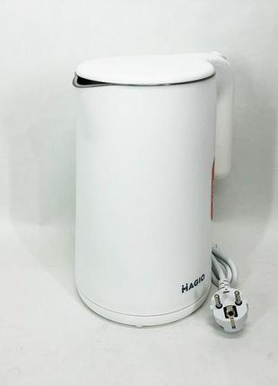 Електрочайник magio mg-106, дисковий 1.5л, стильний електричний чайник, um-568 маленький електрочайник