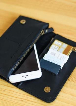 Функціональний клатч, портмоне для купюр і телефону, стильний подарунок2 фото
