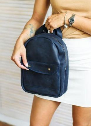Міні рюкзак з натуральної шкіри, рюкзак для роботи, подарунок дівчині2 фото