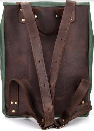 Стильний міський рюкзак для хлопця, рюкзак унісекс з натуральної шкіри6 фото