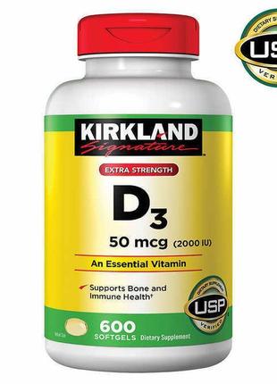 Вітаміни kirkland signature extra strength d3 50mg (2000 iu) 6002 фото