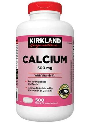 Вітаміни kirkland signature calcium 600мг. + vitamin d3, 500 табл2 фото