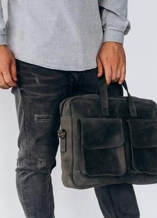 Чоловіча сумка для документів, сіра чоловіча сумка