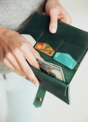 Женский кожаный кошелек, жіночий гаманець зі шкіри2 фото