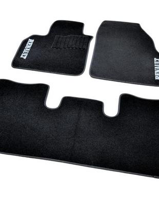 Ворсовые коврики renault scenic/grand scenic ii (2003-2009) /чёрные avtm blccr1533