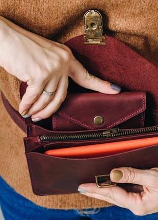 Жіночий шкіряний гаманець "mini", шкіряний гаманець2 фото