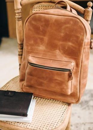 Стильный городской кожаный рюкзак рюкзак7 фото