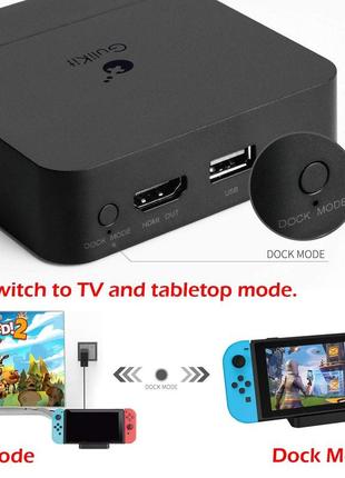 Док-станція gulikit switch,  для nintendo switch із підставкою для зарядки usb-c pd6 фото