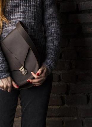 Модна сумка через плече для жінок, напівкругла сумка-сідло з натуральної шкіри1 фото