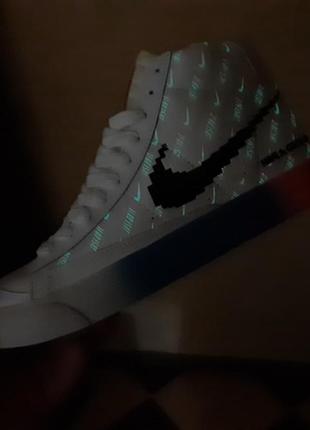 Кроссовки nike blazer mid have a good game белые цветные неоновые2 фото