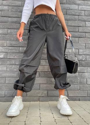 Супер-модные брюки «карго», стильные брюки женские карго плащевка / 42-44; 46-48  / мод 6405 фото