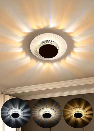 Світлодіодний світильник стельовий wayrank, 3 кольори, сучасна кришталева люстра для передпокою, 14 вт