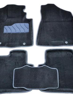 3d килимки в салон hyundai tucson 2015- ворсові чорні 5шт 87314 seintex