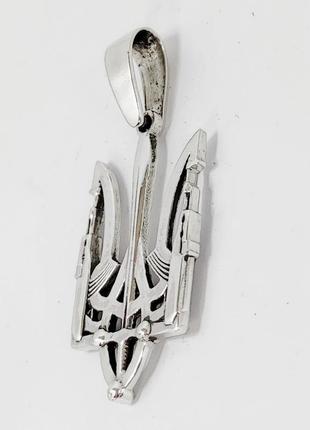 Кулон знак трезубец трезуб украина меч и пулеметы код s60010g медальон полностью серебро 925 пробы7 фото