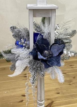 Новогодний фонарь. новогодний декор.