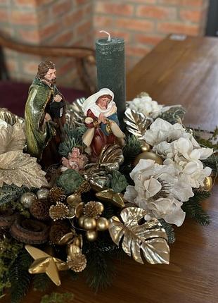 Композиція «різдвяний вертеп». рождественская композиция.