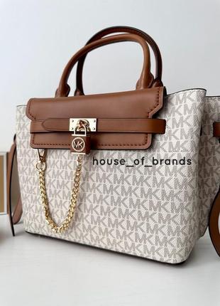 Женская брендовая сумочка michael kors hamilton legacy satchel сумка кроссбоди crossbody оригинал кожа мишель корс майкл корс на подарок жене девушке5 фото