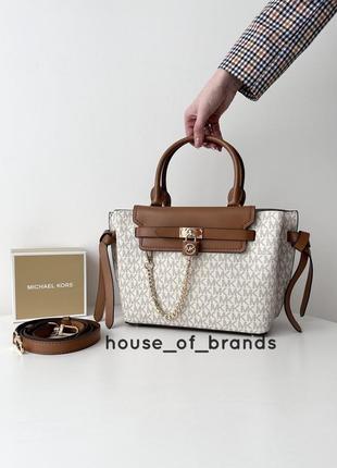 Женская брендовая сумочка michael kors hamilton legacy satchel сумка кроссбоди crossbody оригинал кожа мишель корс майкл корс на подарок жене девушке