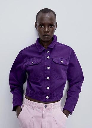 Джинсовая куртка zara на размер xs-s