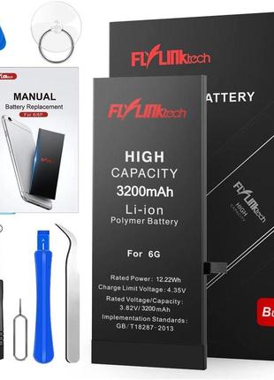 Аккумулятор flylinktech для iphone  6s  3200 маг, 3,82 в