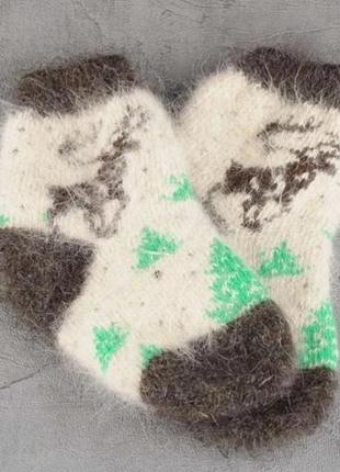 Шерстяные носки для малышей ручной работы