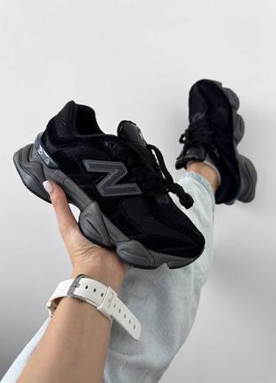 Женские кроссовки нью беланс 9060 чёрные премиум / new balance 9060
“full black” premium