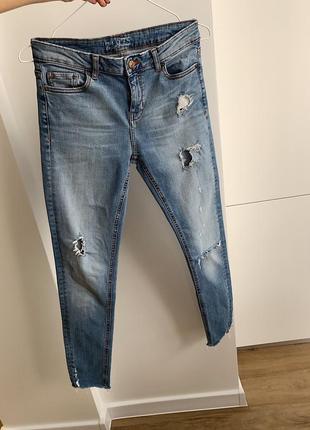 Синие джинсы premium skinny zara2 фото
