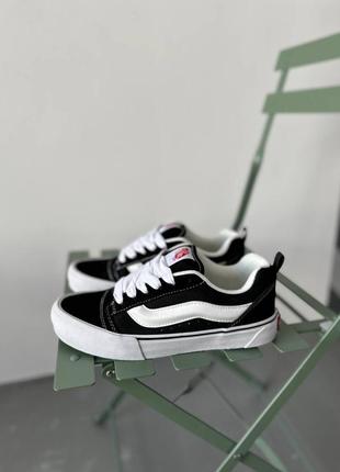 Кеди vans knu skool black white2 фото