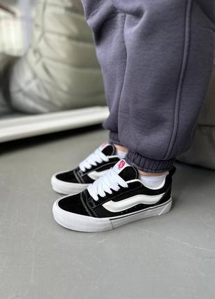 Кеди vans knu skool black white8 фото