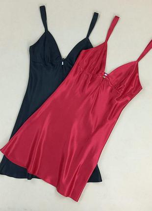 Червона атласна нічна сорочка пеньюар yamamay