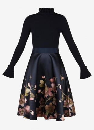 Темно-синє плаття з пишною спідницею ted baker1 фото