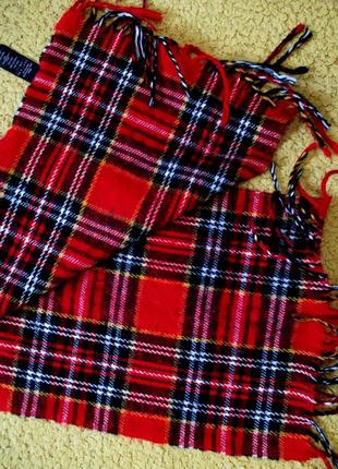 👖 чоловічий червоний шарф завжди модний шотландську клітку👖7 фото