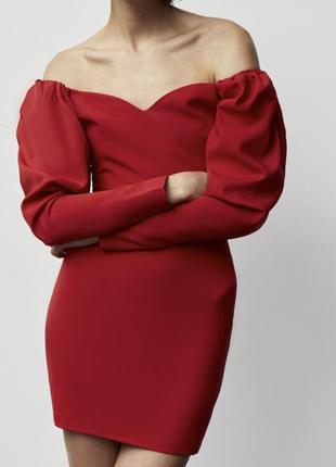 Красное мини платье2 фото