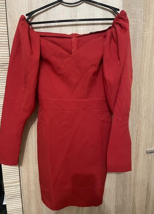 Красное мини платье6 фото