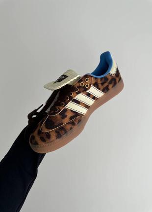 Жіночі кросівки адідас самба преміум / adidas samba x walles bonner leopard premium2 фото